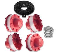 Ensemble de 6 pièces,Compatible avec Einhell GE-CT36/30Li bobines de fil de rechange pour débroussailleuse,couvercle de broche,longueur 8 m,diamètre 2 mm,nylon bobines(4 bobines,1 couvercle,1 ressort）
