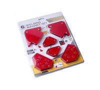 Ensemble de 6 Pièces pour Positionnement de Soudage : Outil Auxiliaire Magnétique, Support Magnétique Multi-Angles et Biseauté à Angle Droit