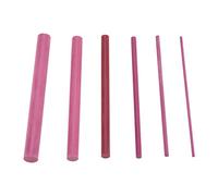 Ensemble de 6 pierres à aiguiser en corindon rouge, grain 3000, avec huile de polissage ; outil à affûter les couteaux et les burins, utilisable à l’eau ou à l’huile, tailles