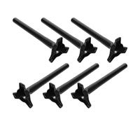 Ensemble de 6 Piquet de Terre pour Lampe à Flamme, Base Triangulaire PVC | Poteau Rond Stable, Assemblage Léger, Surface Lisse sans Bavure, pour Allées et Aménagements de Jardin