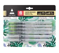 Ensemble De 6 Stylos À Eau - Embouts Fins, Moyens Et Larges, Pinceau Aquarelle Voyage, Parfaits pour L’Aquarelle avec Réservoir D’Eau