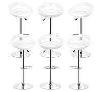 Ensemble de 6 tabourets de Bar ABS avec Hauteur réglable et Rotation à 360 ° Design Moderne et Ergonomique pour comptoirs de Bar, de Cuisine et de Maison,43 * 43 * (81-101) cm