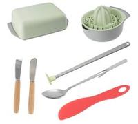 Ensemble de 6 ustensiles spécial petit déjeuner Fackelmann Bois,Vert,Gris,Inox,Rouge G