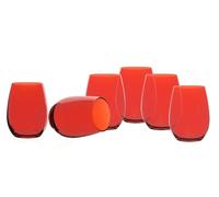 Pasabahce Amber Lot de 6 Verres en Verre Rouge, 35 cl