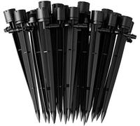 Ensemble de 60 goutteurs réglables Unyqoos® pour l'irrigation à 360° des plantes en pot – en plastique PE, compatible avec les tuyaux de 4 à 7 mm, avec 8 sorties