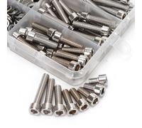 Ensemble de 600 vis et écrous à tête hexagonale en acier inoxydable - Têtes hexagonales M3, M4, M5, M6 - Comprend des rondelles plates M5-480pcs