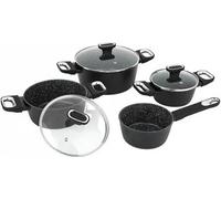 Ensemble de 7 casseroles Carl Schmidt Sohn-Marburg+, aluminium, 16/20/24 cm, noir