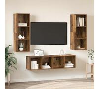 Ensemble de 7 pièces - Table à manger d'extérieur en bois d'acacia massif - Pour 6 personnes - Design rustique - Construction durable - Résistant aux intempéries - Dimensions spacieuses - 180 x 90 cm