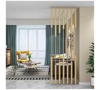 Ensemble de 7 poteaux de séparation, séparateurs de pièce du Sol au Plafond en Lattes métalliques, cloisons de Style Colonne pour Bureaux, escaliers, Salon, paravent
