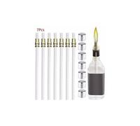 Ensemble de 7 torches pour bouteille de vin, comprend 7 mèches de torche longue durée, support de mèche en laiton
