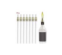 Ensemble de 7 torches pour bouteille de vin, comprend 7 mèches de torche longue durée, support de mèche en laiton