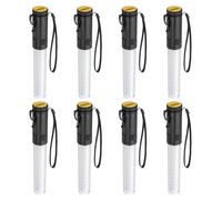 Ensemble de 8 barrières de signalisation de 28 cm avec LED, dotées de 3 modes, de couleur blanche