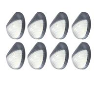 Ensemble de 8 lumières de clôture extérieure solaire de lampe de jardin LED IP44 allume rond