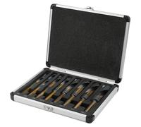 Ensemble de 8 mèches de forage en HSS de 1/2 pouce, de 14 à 25,5 mm, pour le métal, livré dans une boîte en aluminium