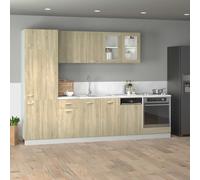 Ensemble de 8 meubles de cuisine "Lyon" en chêne Sonoma 3307655