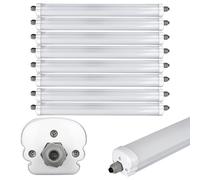 Ensemble de 8 tubes de baignoire à LED SMD 36 watts lumières atelier lumière du jour spot salle d'eau plafonniers sous-sol 120 cm blanc froid