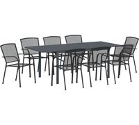 ensemble de 9 meubles de couloir Anthracite Acier, Table de jardin extensible Anthracite (140-210)x90x73 cm Acier, Tables de jardin DesignMobilier Nouveau