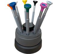 Ensemble de 9 Tournevis Bergeon 31081-S09 avec Corps en Aluminium Anodisé