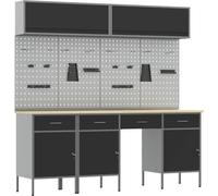 Ensemble de armoires de rangement avec tiroirs, 10 pièces, noir, marque vidaXL
