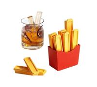 Ensemble de bacs à glaçons aspect frites avec, 6 plateaux à glaçons longs pour boissons fruits, cocktails et préparation de collations yaourt pour les réunions à la maison, plateau à à