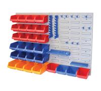 Ensemble De Bacs De Rangement Faithfull Avec Panneaux Muraux 43 Pièces FAIPAN43