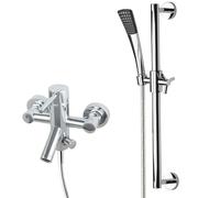 Ensemble de baignoire PaulGurkes avec robinetterie murale et inverseur 2 voies,