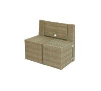 Ensemble De Balcon Table Et Pouf Ou Banc Naturel Java - Jardideco Multicolore