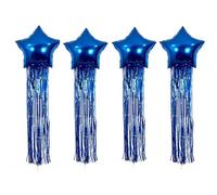 Ensemble de ballons de en aluminium de 18 pouces, décoration avec pompons, décoration pour anniversaire et mariage