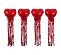 Ensemble de ballons de en aluminium de 18 pouces, décoration avec pompons, décoration pour anniversaire et mariage