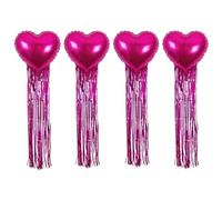 Ensemble de ballons de en aluminium de 18 pouces, décoration avec pompons, décoration pour anniversaire et mariage
