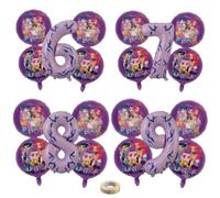 Ensemble de ballons en feuille de Mylar violet sur le thème KPOP, Demon Hunters, Anime, pour la décoration de fête d'anniversaire d'idoles, la célébration des fans et les fournitures pour enfants 7