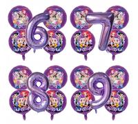 Ensemble de ballons en feuille sur le thème KPOP violet, ballons Mylar Demon Hunters pour la fête d'anniversaire, décoration d'ambiance, fournitures de fête 2