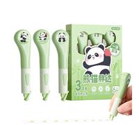 Ensemble De Bandes Correctrices | 3 Pièces Panda Mignon Séchage Rapide Résistant Aux Taches Rouleau De Correction De Glissement Lisse 6 M Gomme De Papeterie ABS Pour Étudiants Enseignants Journalisati