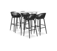 Ensemble de bar 5 pcs Blanc et noir