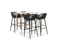 Ensemble de bar 5 pcs Blanc et noir