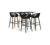 Ensemble de bar 5 pcs Noir