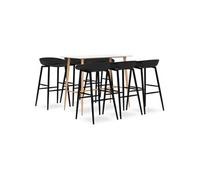 Ensemble de bar 7 pcs Blanc et noir