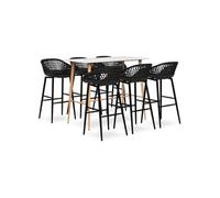 Ensemble de bar 7 pcs Blanc et noir