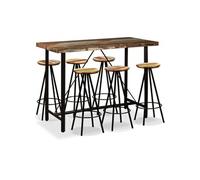 Ensemble De Bar 7 Pcs Bois Massif Recyclé Vidaxl Vidaxl