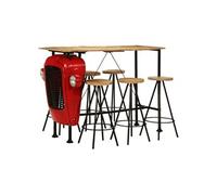 Ensemble de bar 7 Pièces en bois de manguier massif