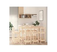 Ensemble de bar 9 pcs Bois de pin massif3124722