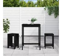 vidaXL Ensemble de bar de jardin 3 pièces Gris Pin massif