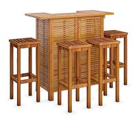 vidaXL Ensemble de bar de jardin 5 pièces en bois massif d'acacia