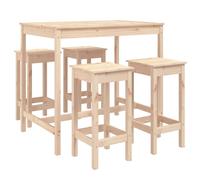 Ensemble de bar de jardin 5 pcs bois de pin massif