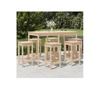 Ensemble de bar de jardin 7 pcs Bois de pin massif, ensemble de bar, ensemble de meubles, ensemble de bar extérieur, 3154755