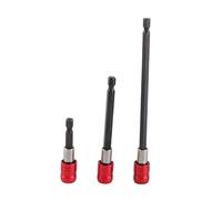 Ensemble de barres d'extension pour porte-embouts 3 pièces |Un aimant puissant maintient les vis |Tige hexagonale 1/4'' pour embouts de tournevis électrique |3 longueurs 2,36'' (red trio)