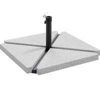 Ensemble de bases de parasols de jardin 5 pcs granit et acier
