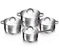 Ensemble de batterie de cuisine en acier inoxydable, 8 pièces, gamme Jumbo Gourmet