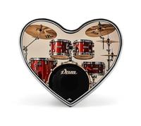 Ensemble de batterie personnalisé - Épinglette standard en alliage d'aluminium - Broche exquise en forme de cœur - Mini broche classique pour sac à dos, chapeau, costume, veste