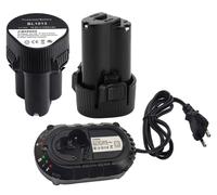 Ensemble de batteries 10,8V, comprenant 2 batteries de 1500 mAh et un chargeur, compatible avec les outils 10,8V